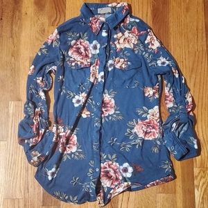 Floral button up shirt